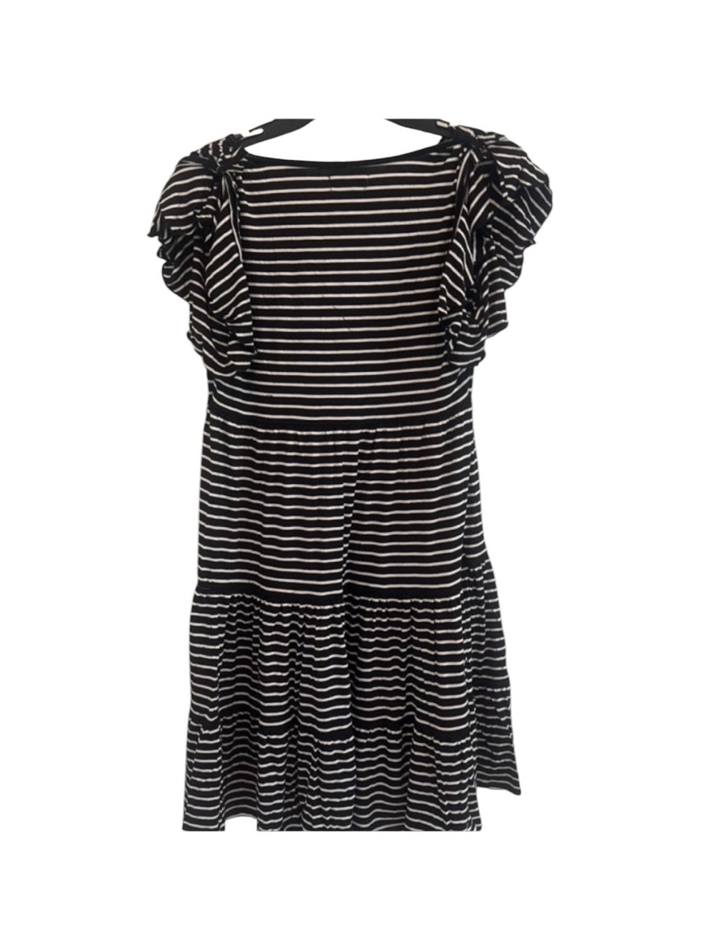 Max Studio Black & White Striped Flutter Sleeve Dress. Size Small. NWT - Picture 3 of 5